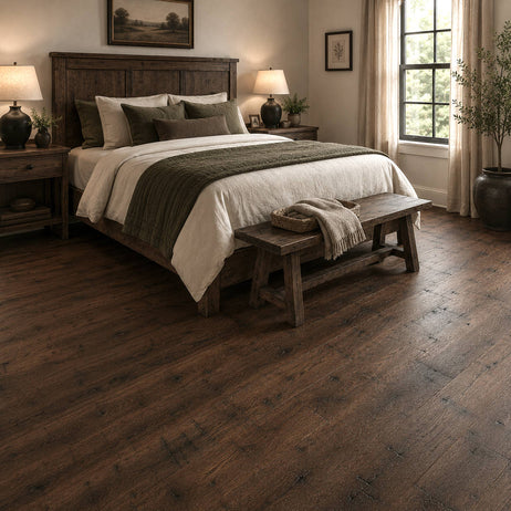 Loire Engineered Wood Flooring 15mm x 190mm Dark Distressed Wax Oiled