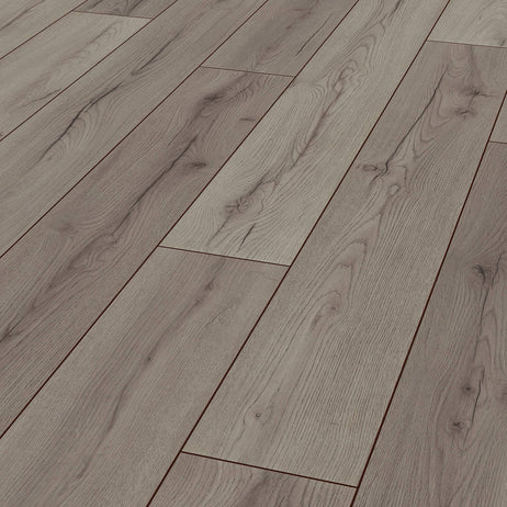 Prestige Oak Grey 8mm V-Groove Laminate Flooring 4175