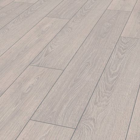 Prestige Plus 12mm Soft Light Grey Oak AC5 Click Laminate Flooring 2800