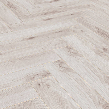 Prestige Herringbone Laminate Flooring Frosted Oak 8mm 3516