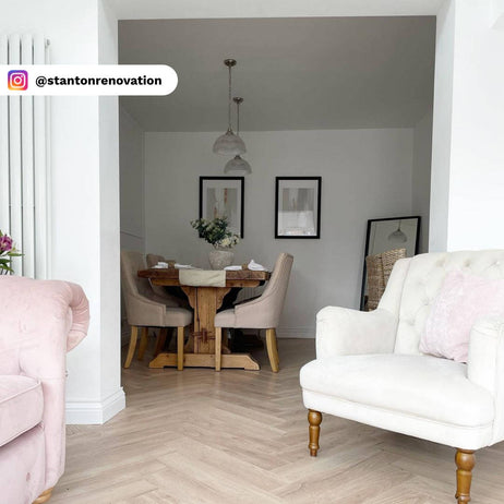 Prestige Herringbone Laminate flooring Faded Oak 8mm 3678