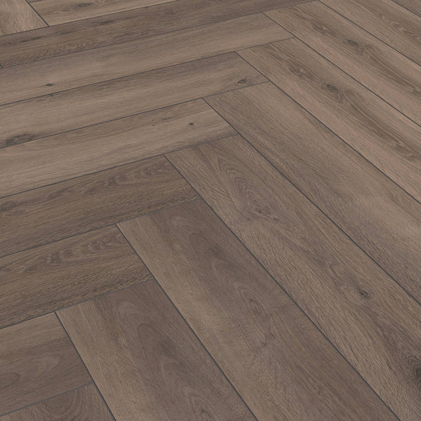 Prestige Herringbone Laminate Flooring Smokey Oak 8mm 3860