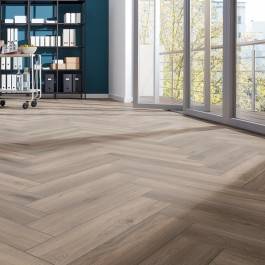 Prestige Herringbone Laminate Flooring Smokey Oak 8mm 3860