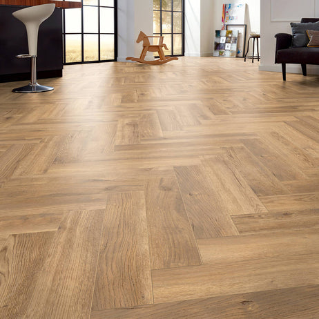 Prestige Herringbone Laminate Flooring Tobacco Light 8mm 4764