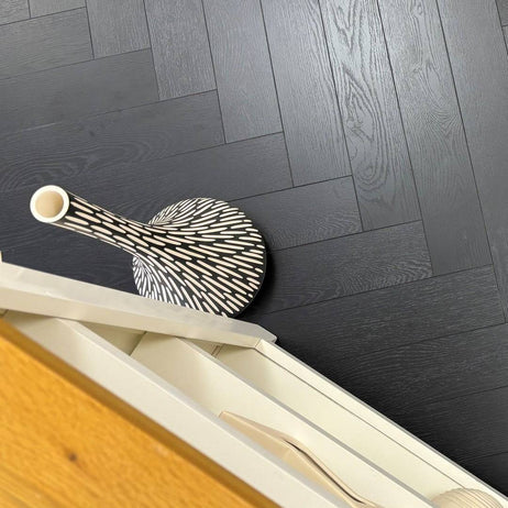 Embrace Herringbone Laminate Flooring Midnight Oak 12mm