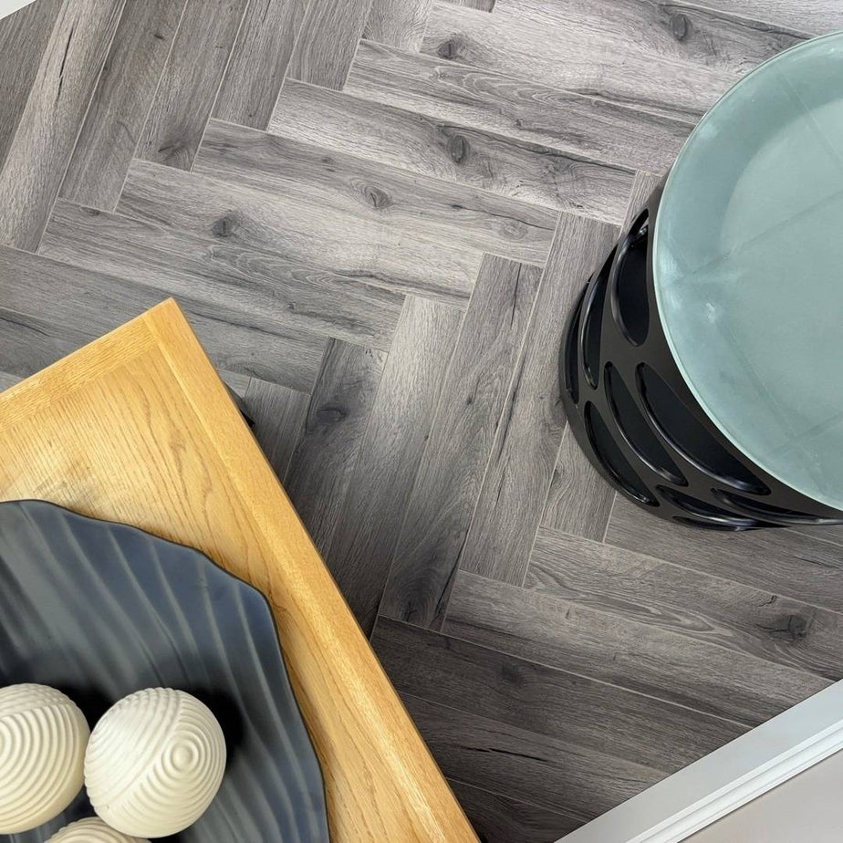 Embrace Herringbone Laminate Flooring Century Oak 12mm