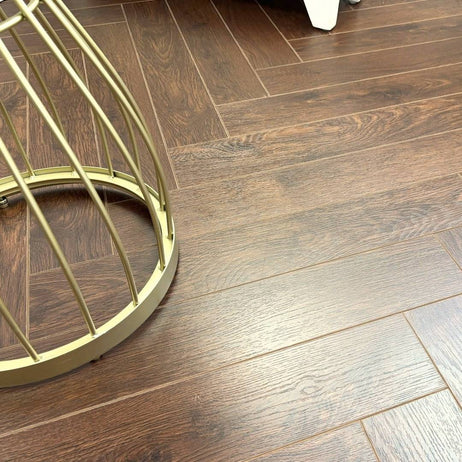 Embrace Herringbone Laminate Flooring Walnut 12mm