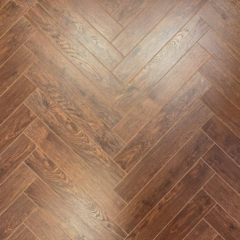 Embrace Herringbone Laminate Flooring Walnut 12mm
