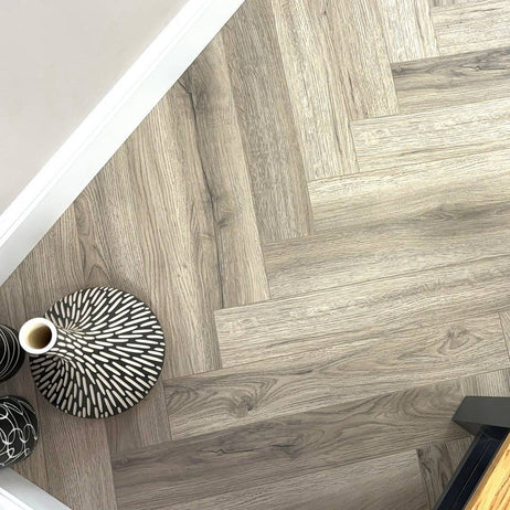 Embrace Herringbone Limed Oak 12mm Laminate