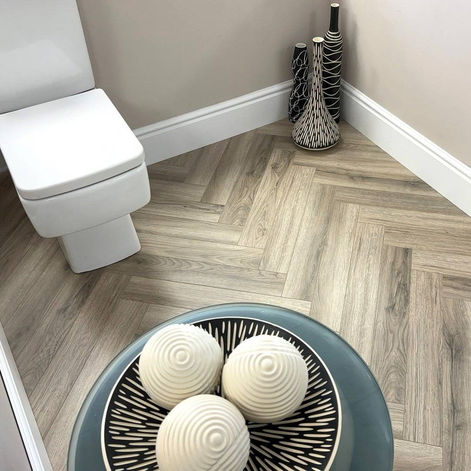 Embrace Herringbone Limed Oak 12mm Laminate