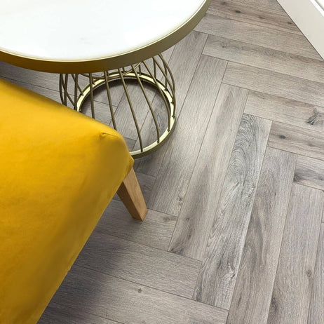 Embrace Herringbone Laminate Flooring Cappuccino Oak 12mm