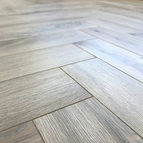 Embrace Herringbone Laminate Flooring Cappuccino Oak 12mm