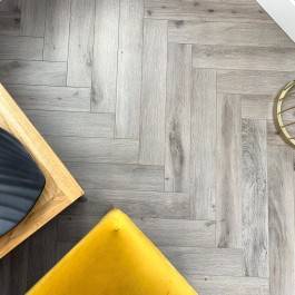 Embrace Herringbone Laminate Flooring Cappuccino Oak 12mm