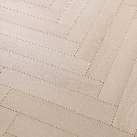 Embrace Herringbone Polar Oak 14mm Laminate Flooring Built-in Underlay
