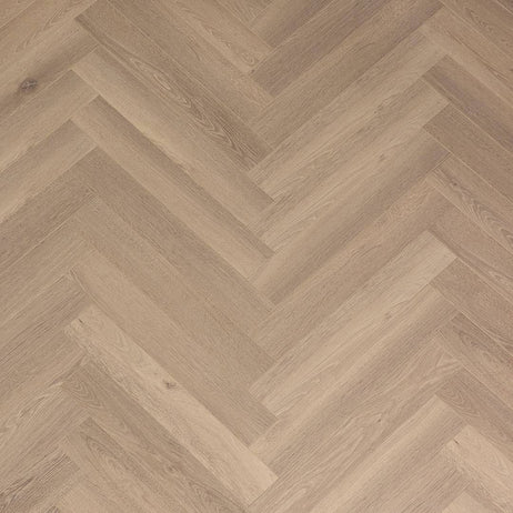 Embrace Herringbone Laminate Flooring Crystal Oak 14mm Built-in Underlay