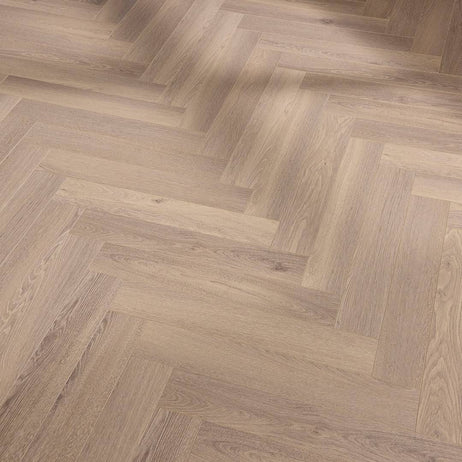 Embrace Herringbone Laminate Flooring Crystal Oak 14mm Built-in Underlay