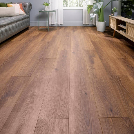Embrace Pro Laminate Flooring 14mm Smoked Oak AC5 Built-in Underlay