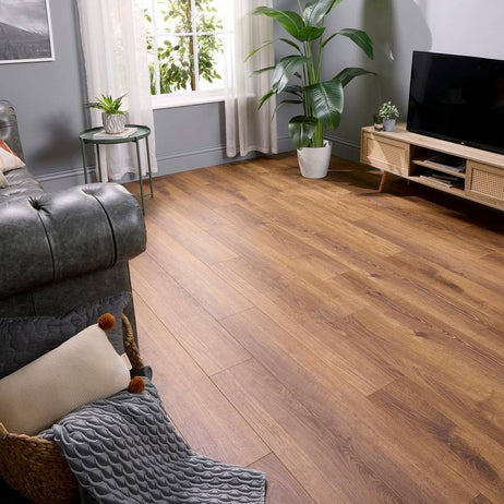 Embrace Pro Laminate Flooring 14mm Smoked Oak AC5 Built-in Underlay