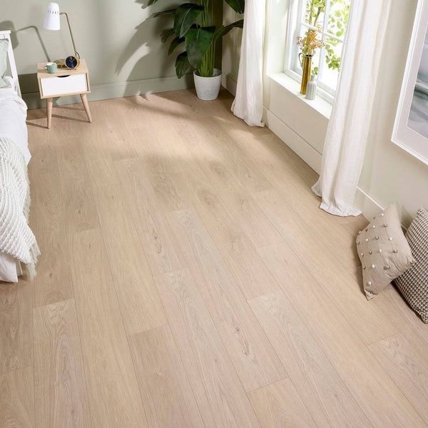 Embrace Pro Laminate Flooring 14mm Arctic Beige AC5 Built-in Underlay