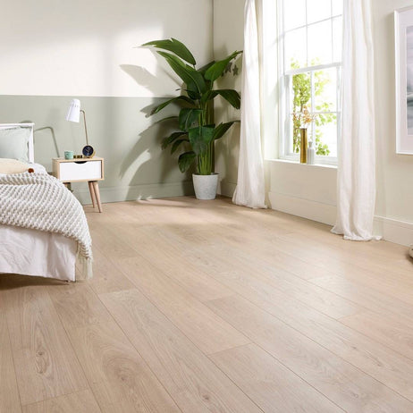 Embrace Pro Laminate Flooring 14mm Arctic Beige AC5 Built-in Underlay