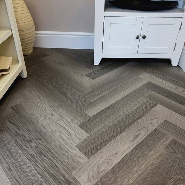 Chic Parquet LVT Flooring Dry Back Oak Grey 8007