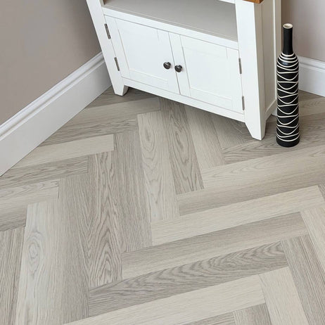 Chic Parquet LVT Flooring Dry Back Pale Oak 8008