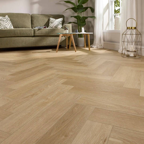 Aqua Plank Pure Oak Herringbone Click Vinyl