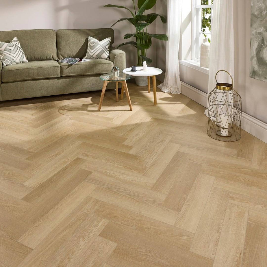 Aqua Plank Pure Oak Herringbone Click Vinyl