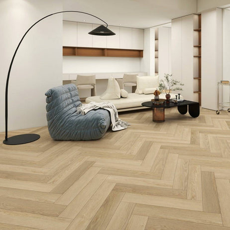 Aqua Plank Pure Oak Herringbone Click Vinyl