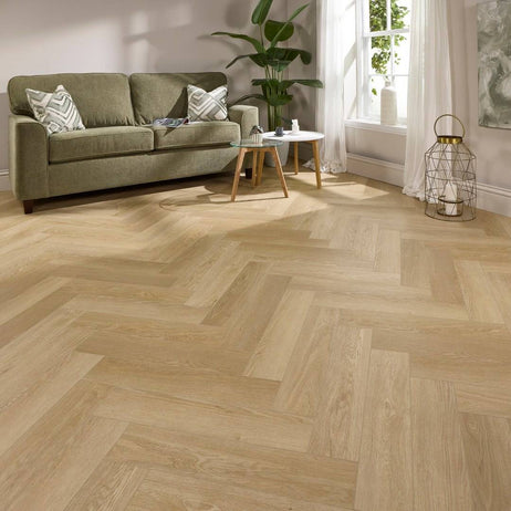 Aqua Plank Pure Oak Herringbone Click Vinyl