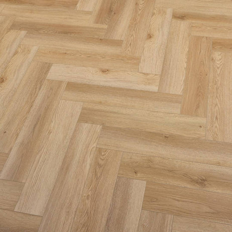 Aqua Plank Nature Oak Herringbone Click Vinyl