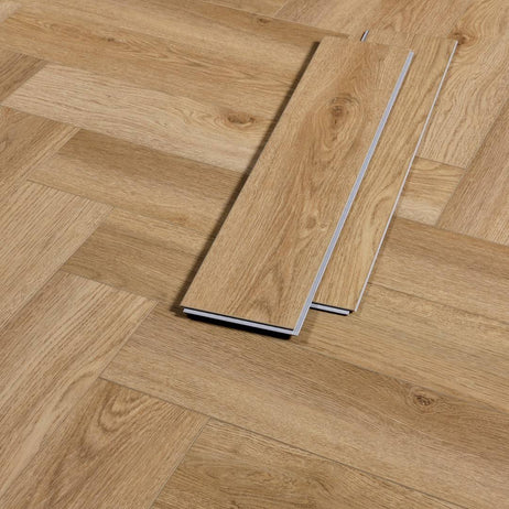 Aqua Plank Nature Oak Herringbone Click Vinyl