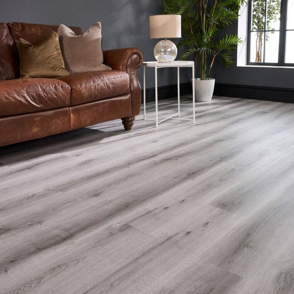 Aqua Plank Putty Grey Oak Click Vinyl Flooring