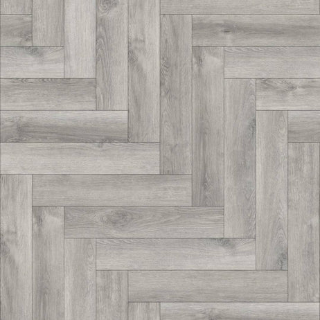 Aqua Plank Ingot Grey Herringbone Click Vinyl Flooring