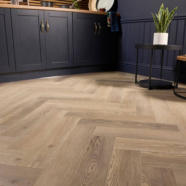 Aqua Plank Live Oak Herringbone Click Vinyl Flooring