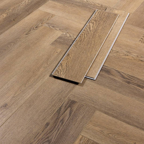 Aqua Plank Live Oak Herringbone Click Vinyl Flooring