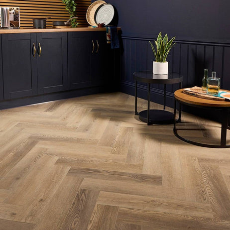 Aqua Plank Live Oak Herringbone Click Vinyl Flooring