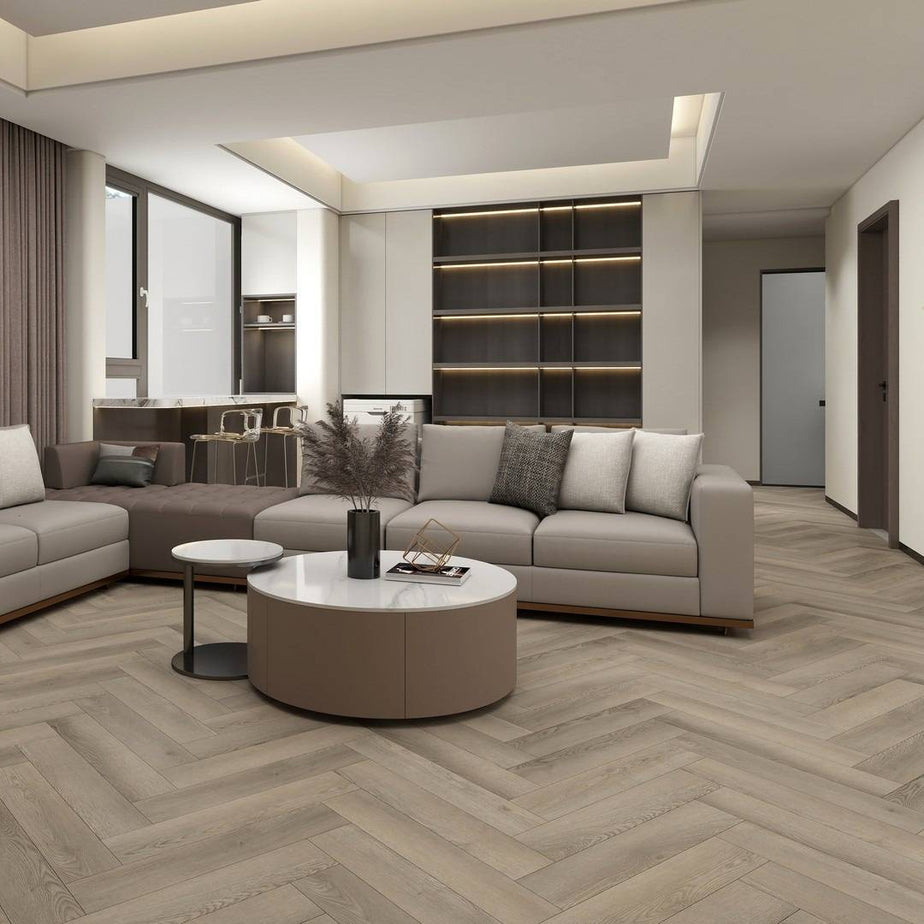 Aqua Plank Live Oak Herringbone Click Vinyl Flooring