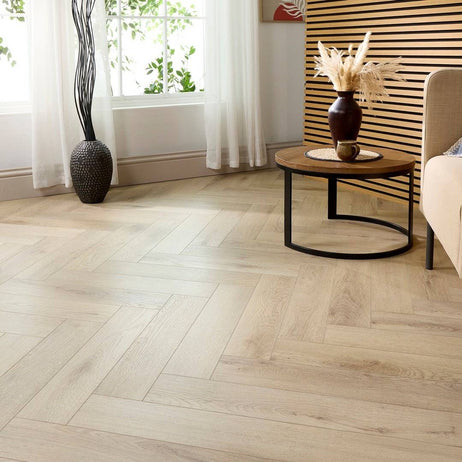 Aqua Plank Shingle Oak Herringbone Click Vinyl Flooring