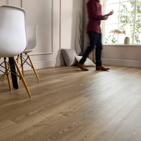 Aqua Plank Saddle Oak Click Vinyl Flooring