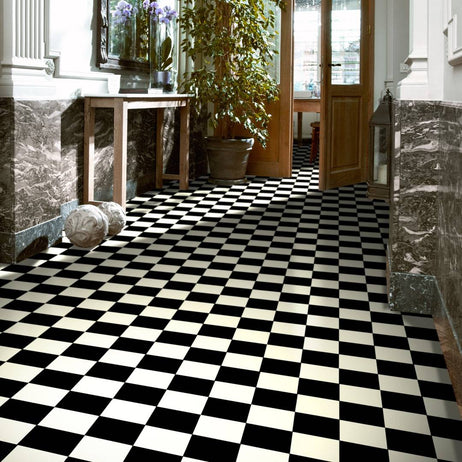 Ecostep Vinyl Flooring Black White 019D