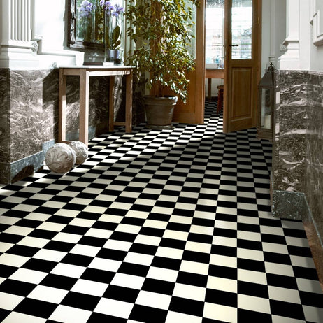 Ecostep Vinyl Flooring Black White 019D