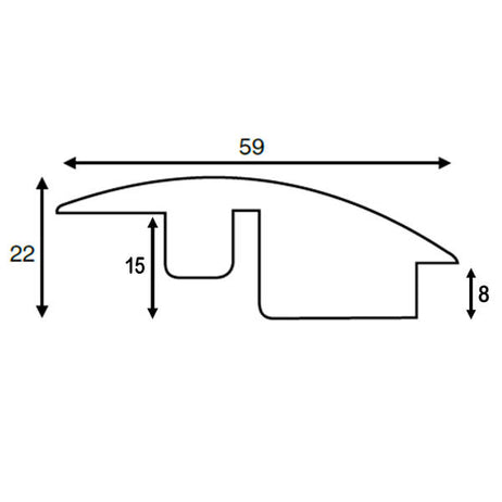 Hardwood Profile ( Semi-Ramp ) EWA16