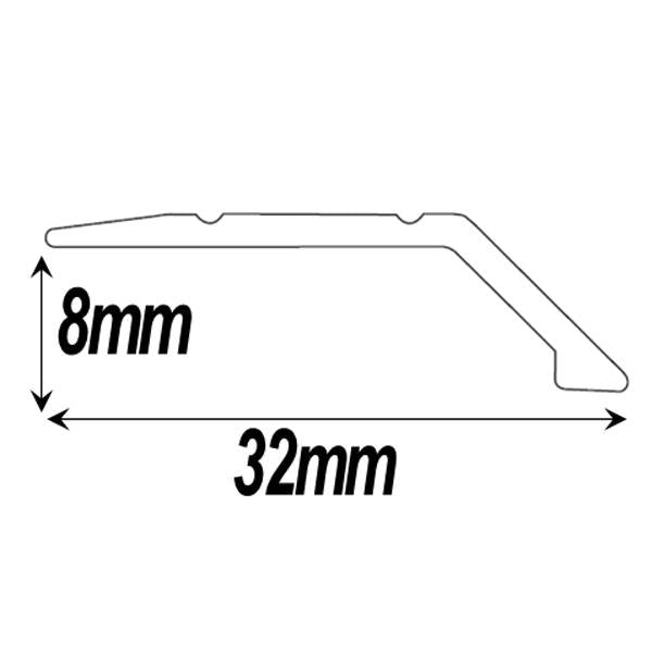 Self Adhesive 8mm Angledge Profile EWA43
