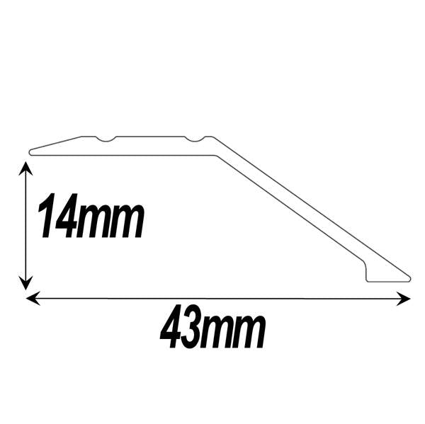 Self Adhesive 14mm Angledge Profile EWA42