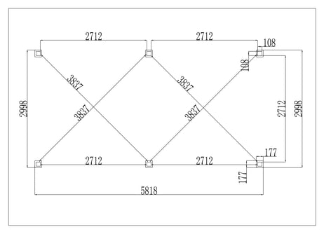SplitZone™ 3x6m Grey Aluminium Pergola with LEDs, Mid-Beam Louvred Roof & Blinds