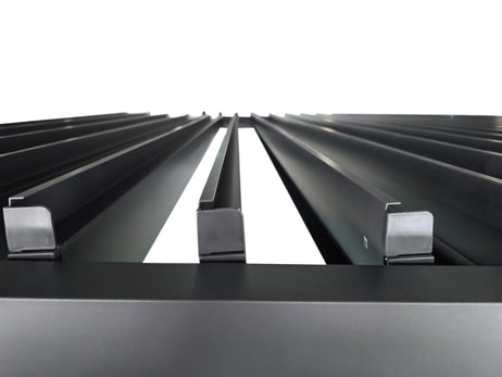 LuxShade™ 4x4m Aluminium Pergola with LEDs, Double-Layered Louvred Roof & 3 Blinds