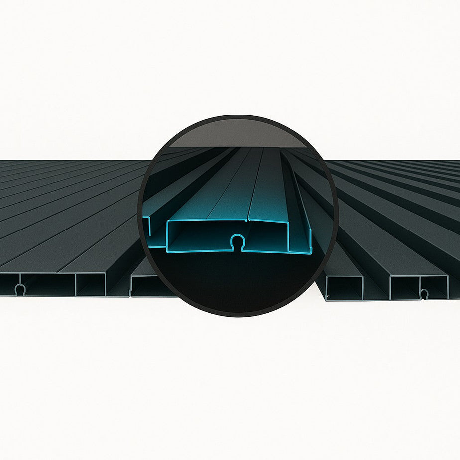 MotaShade™ 3x6m Motorised Aluminium Pergola, Double-Layer Louvres, RGBW LEDs