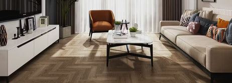 What is herringbone flooring?